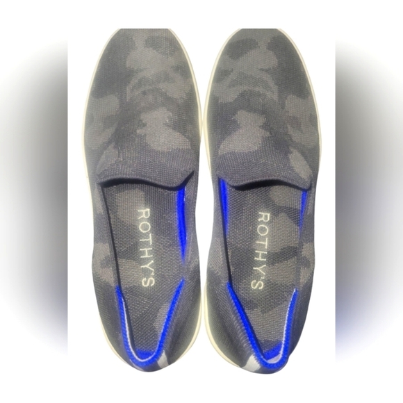 Rothy's The Original Slip On Gray Camo Textile Women's W8.5 Sneaker - Picture 5 of 10